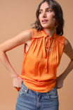 V-Neck Tank With Smocked Shoulders