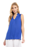 V-Neck Tank With Smocked Shoulders