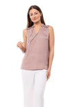 V-Neck Tank With Smocked Shoulders