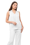 V-Neck Tank With Smocked Shoulders