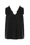V Neck Tank With Frill Detail