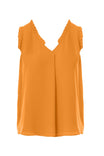 V Neck Tank With Frill Detail