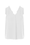 V Neck Tank With Frill Detail
