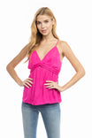 Top With Front Twist Detail And Elastic Back