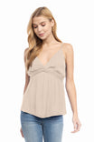 Top With Front Twist Detail And Elastic Back