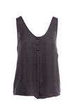 Tank Top With Front Button Detail