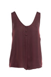 Tank Top With Front Button Detail