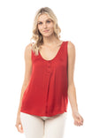 Tank Top With Front Button Detail