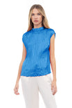 High Neck Crinkled Top