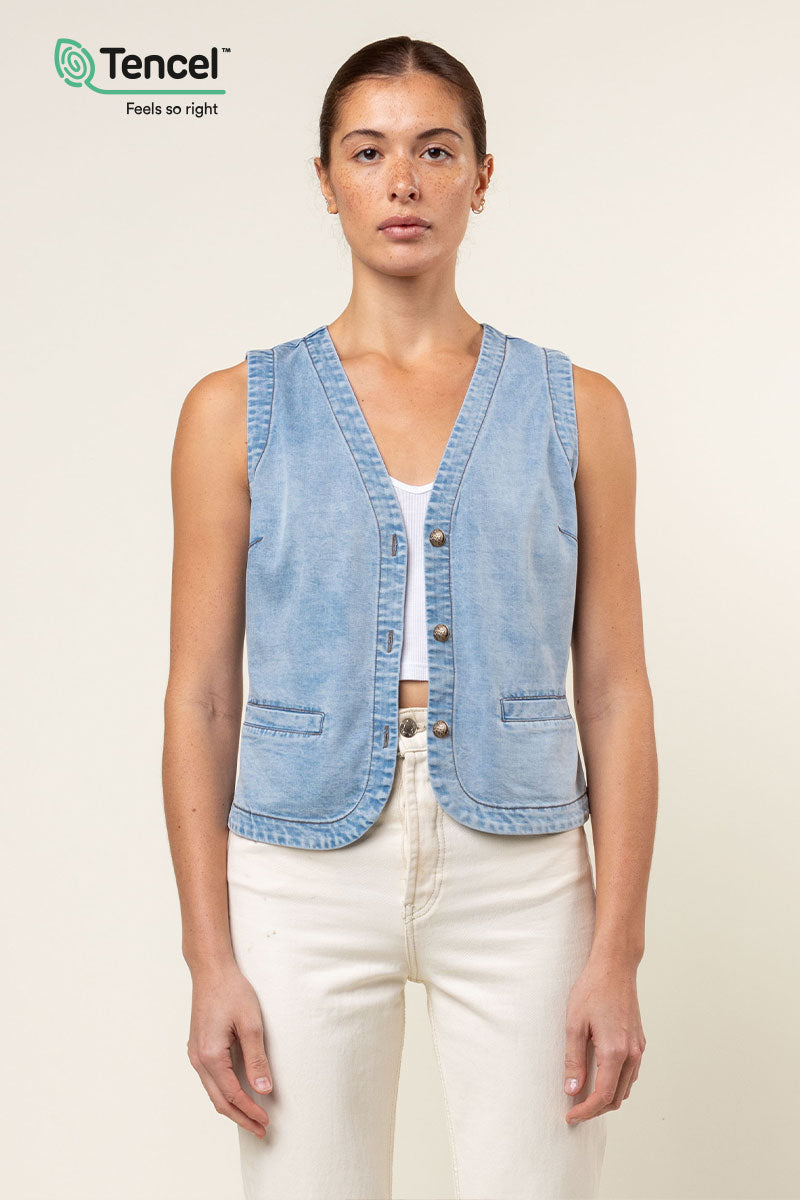 ￼ Eco Bio Washed Denim Jumper Vest ST119473_LIGHTBLUE_FRONT_MEDIU