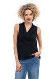 Cowl Neck Collared Top