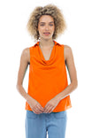Cowl Neck Collared Top