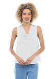 Cowl Neck Collared Top
