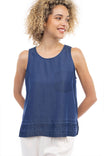 Tencel™  Sleeveless Top With Mirrored Pocket