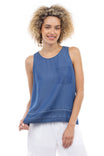 Tencel™  Sleeveless Top With Mirrored Pocket