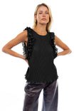 Pleated Ruffle Top