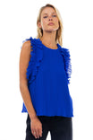 Pleated Ruffle Top