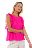 Pleated Ruffle Top
