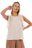 Pleated Ruffle Top