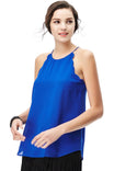 Scallop Tank Top With Back Button Keyhole
