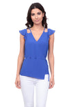 Tie Side Cut Out Blouse
