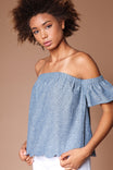 Scallop Off Shoulder Blouse