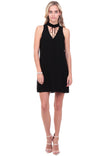 A-line Dress With Choker Lace-up