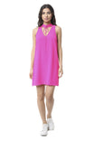 A-line Dress With Choker Lace-up