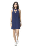 A-line Dress With Choker Lace-up