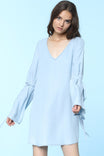 Tie Bell Sleeve Dress