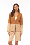 Hook And Eye Color Block Blazer