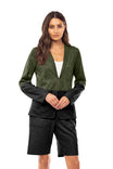 Hook And Eye Color Block Blazer