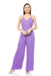 Sleeveless Jumpsuit With Lace Inserts