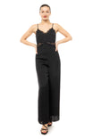 Sleeveless Jumpsuit With Lace Inserts