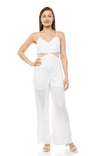 Sleeveless Jumpsuit With Lace Inserts