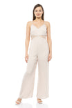 Sleeveless Jumpsuit With Lace Inserts