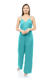 Sleeveless Jumpsuit With Lace Inserts