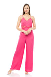 Sleeveless Jumpsuit With Lace Inserts