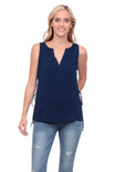 Shell Top With Side Tab Tie Detail