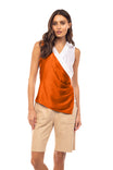 Sleeveless Color Block Top