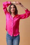 Classic V-Neck Button Down Blouse - SU