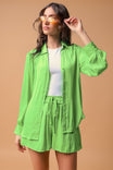 Classic V-Neck Button Down Blouse - SU