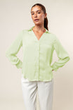 Classic V-Neck Button Down Blouse - SP