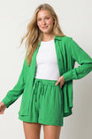 Classic V-Neck Button Down Blouse - SU
