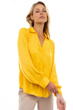 Classic V-Neck Button Down Blouse - SU