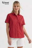 Collared Shirt With Fold Over Cuff