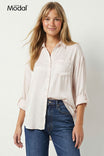 Basic One Pocket Shirt With Double Button Detail