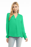 V Neck Collar Band Blouse