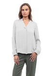 V Neck Collar Band Blouse