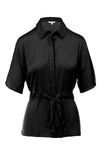 Elbow Sleeve Drop Shoulder Blouse